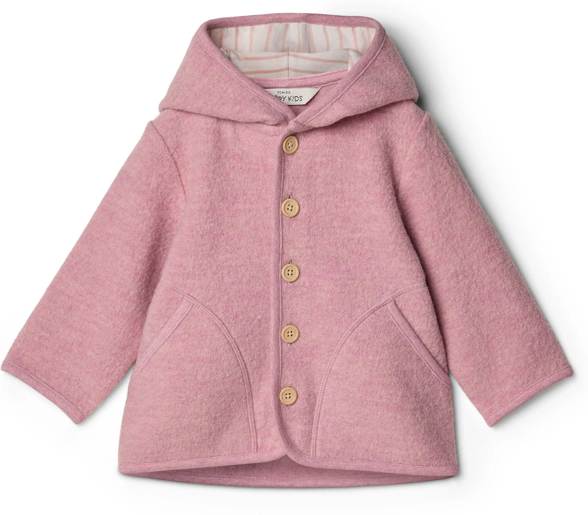 Tchibo - Kinder-Walkjacke mit Wolle - Damen - Gr. 122/128 - weiss