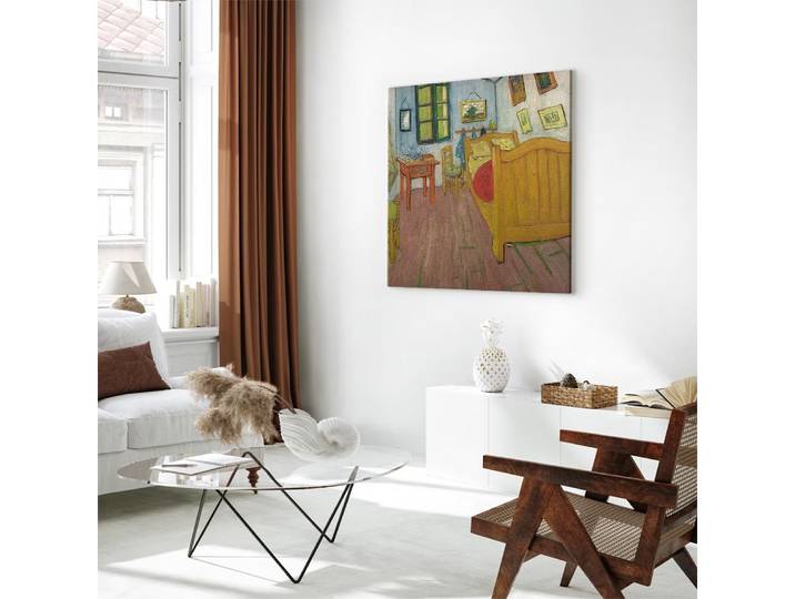 Leinwandbild The bedroom Filz Gold/Gold 80 x 80cm