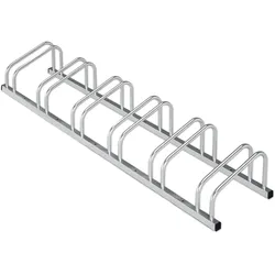 KARAT Fahrradständer Linus - Silber - Zur Boden- oder Wandmontage // für 6 Fahrräder