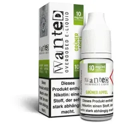 Grüner Apfel NicSalt Overdosed Liquid by Wanted 10ml / 10mg