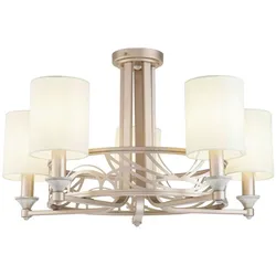 Kronleuchter Vittoria Goldfarben/Creme max. 40 Watt