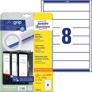Zweckform L6060-25 34 x 192mm Rückenschilder, 240 Stück