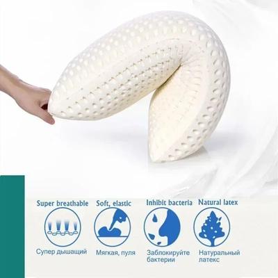 Uplifted Goods Natural Latex Orthopedic Pillow For Comfort And Cervical Support grey 70x40cm