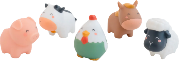 Saro Funny Farm Brinquedos de Banho 5 unidades