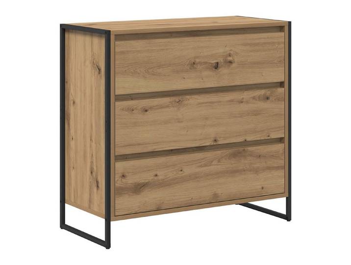 vidaXL Sideboard Sideboard Kunsthandwerk Eiche 79 x 36 x 75.5 cm Holzwerkstoff (1 St)