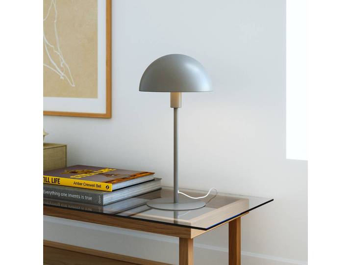 Nordlux Tischlampe Ellen 20, creme / amber, für Wohn- / Esszimmer, Metall, Skandinavisch, Tischlampe