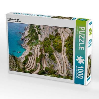 CALVENDO Puzzle Via Krupp Capri | 1000 Teile Lege-Größe 64x48cm Foto-Puzzle für glückliche Stunden