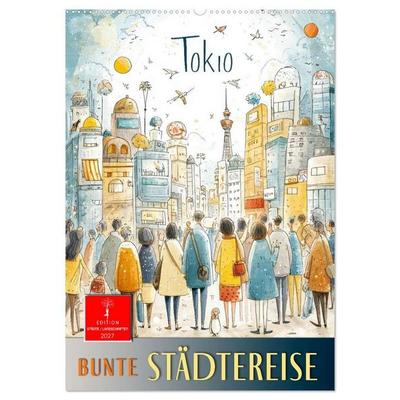 Bunte Weltreise (Wandkalender 2027 DIN A2 hoch), CALVENDO Monatskalender