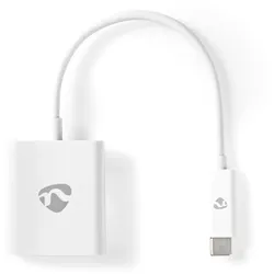 Nedis USB-Adapter USB 3.2 Gen1 - USB-CTM Stecker, HDMITM Ausgang, 0.20 m, rund, vernickelt, PVC, weiß