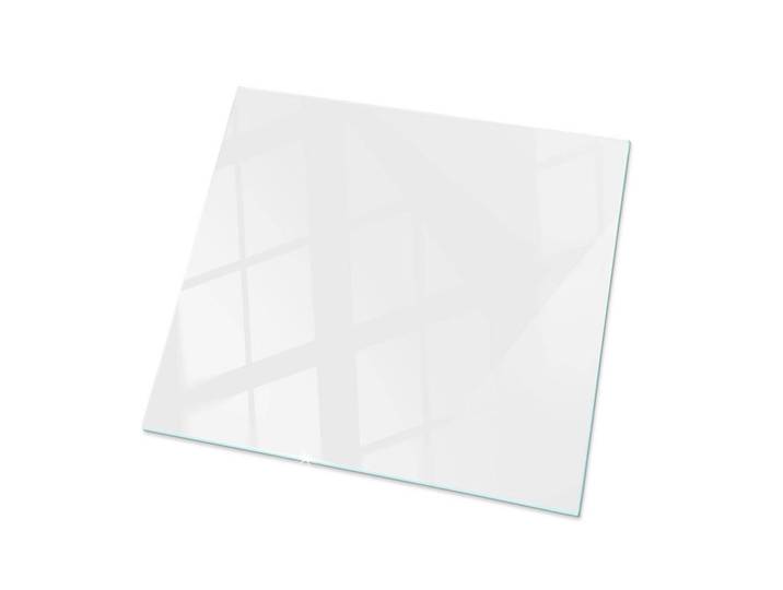 Tulup Glasplatte 50x50 cm Farbe Weiß glatt, Glas, Quadratisch, 50x0.4x50 cm, Esszimmer, Esstische, Tischsysteme