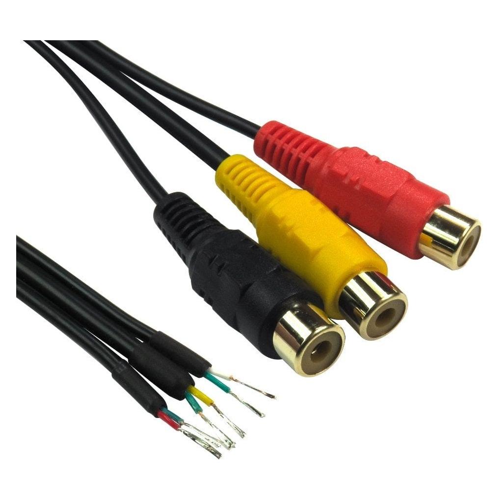 Cables Direct CDL 0.25m Three RCA to Free Ends (0.25 m, Cinch Kabel) (2RR3-FREE)
