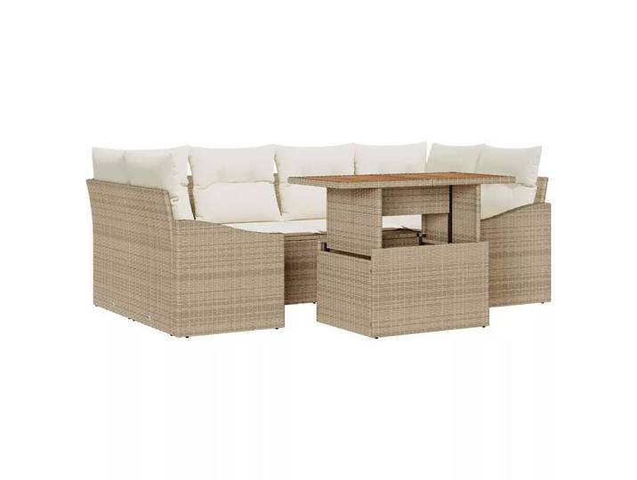 VidaXL - Outdoor-sofaset poly-rattan, One Size, Multicolor