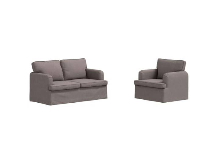 KUTYWEXFM Modulares Sofaset 2-teilig Ecksofa Taupe 144x80x85cm Stoff Bequemes Polstersofa für Wohnzimmer und Schlafzimmer mit abnehmbarem Bezug, stabilem Metallgestell und hohem Komfort.