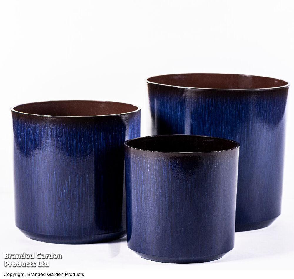 Garden Gear Plastic Indoor / Outdoor Pot Planter Blue 36cm H X 36cm W X 36cm D
