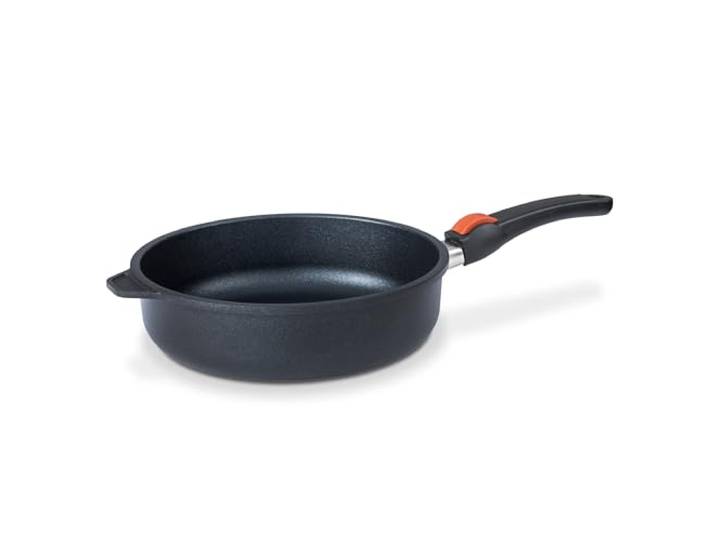SKK 23614 Series 7 Schmorpfanne – Energiesparende Aluguss-Pfanne mit abnehmbarem Griff, unbedenkliche ntihaftversieglung, induktionsgeeignet, backofenfest – 8 cm hoher Rand, Ø 26 cm