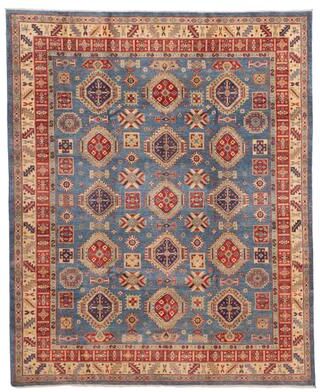 ECARPETGALLERY Hand-knotted Finest Ghazni Blue Wool Rug - 8'2 x 9'11