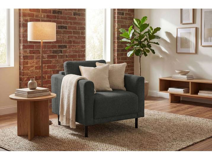 OTTO home Sessel Sveeva, Breite 78 cm, schwarze Metallfüße, langlebiger Webstoff, viele Farben zur Auswahl