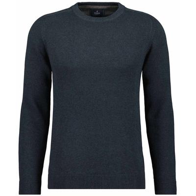 Rundhalspullover RAGMAN, Herren, Gr. 56, grau (asphalt, 018), Strick, 100% Baumwolle, Rundhals, Pullover Rundhalspullover