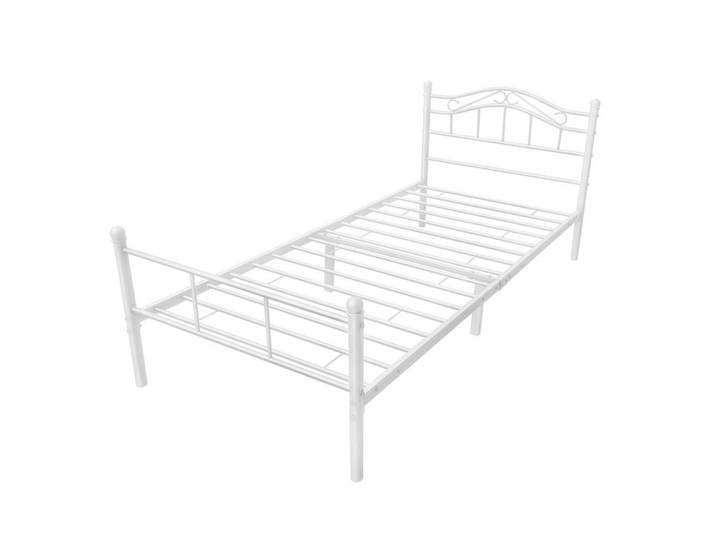 [en.casa] Metallbett Florenz, Weiß, Metall, 120x200 cm, Schlafzimmer, Bett, Metallbetten
