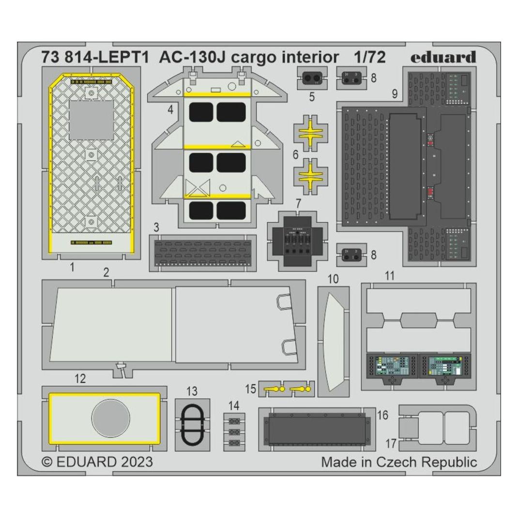 Eduard AC-130J cargo interior 1/72 ZVEZDA (73814)