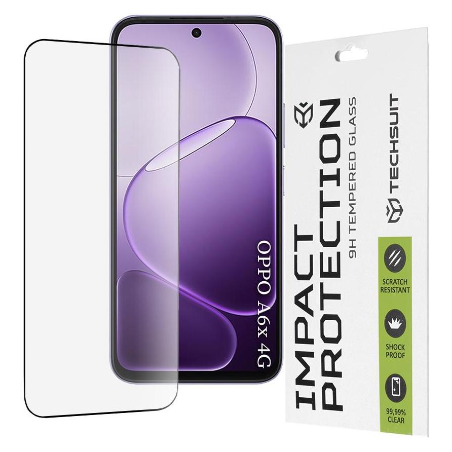 Techsuit - 111D Full Cover / Full Glue Glass - Oppo A6x 4G / A6x 5G - Black (Oppo A6x 5G) (67872455)