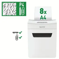 Leitz Aktenvernichter »IQ 8X Protect Premium« weiß, 32.5x43.3x19.6 cm