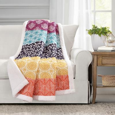 The Curated Nomad Presidio Bohemian Stripe Sherpa Throw