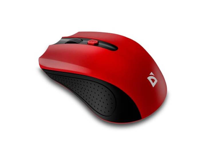 Defender MM-935 RF-muis, draadloos, USB, optisch, 1600 dpi, beide handen, rood - muis (beide handen, optisch, RF draadloos + USB, 1600 dpi, rood)