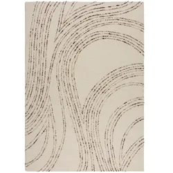 Handgetufteter Wollteppich - Natürliche Töne - `Humber`. Farbe: Natur-Braun, 160x230 cm | Kadima Design
