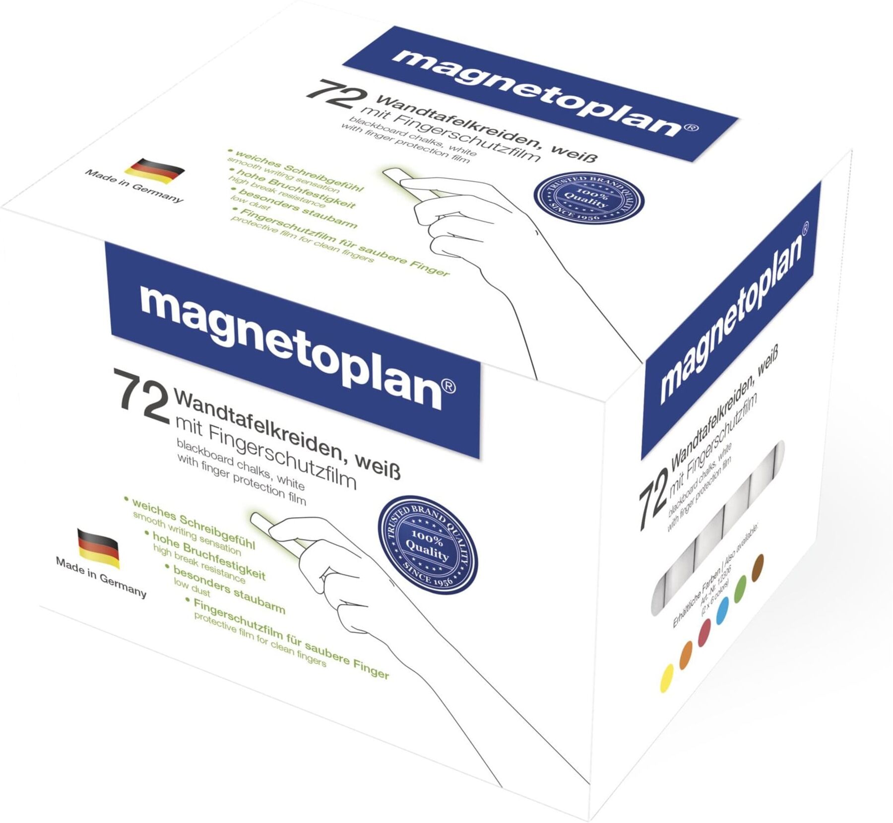Magnetoplan Kreide weiß, abgerundet VE 72 (12305)