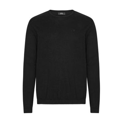 Rundhalspullover CLEAN CUT COPENHAGEN "Clean Cut Copenhagen Claude Crewneck Knit", Herren, Gr. M, schwarz, 100% Baumwolle, unifarben, normal, Rundhals, Pullover Rundhalspullover