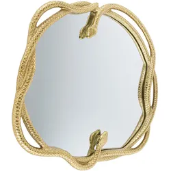 riess-ambiente Spiegel SNAKE L 50cm gold Metall Schlangen-Skulptur