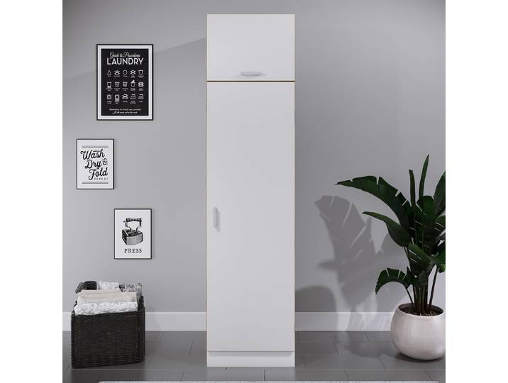 home24 Multifunctionele kast Rislo 200cm wit/wit