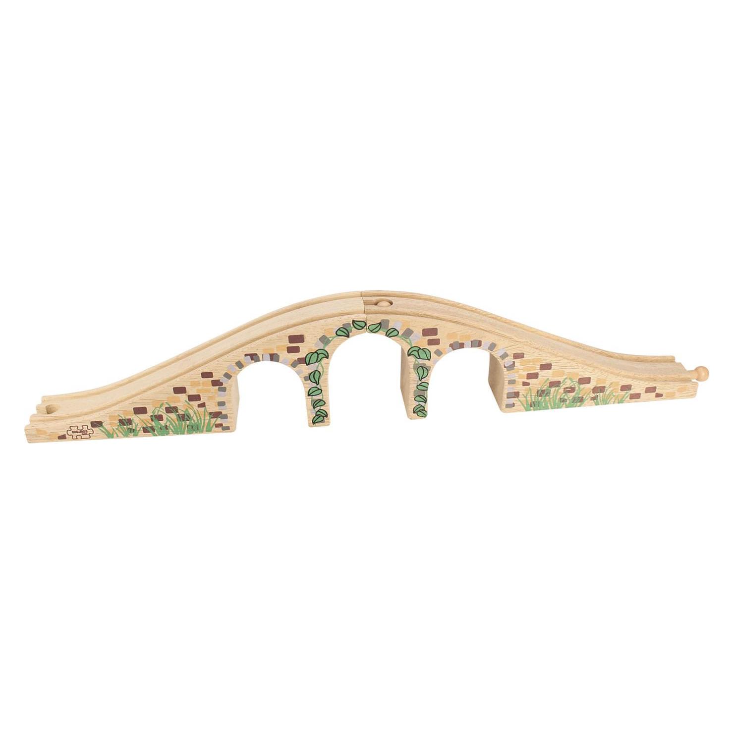 Bigjigs Rails-Holzbrücke mit 3 Bögen (BJT111)