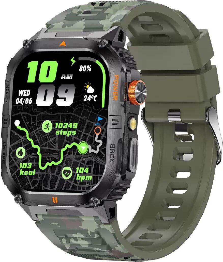 INF Multifunktionale Smartwatch mit Gesundheitsüberwachung & Bluetooth-Anruffunktionen Grün