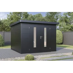 Wolff Finnhaus Premium Metall Gartenhaus Eirik 3030 Anthrazit (Modell 2026)