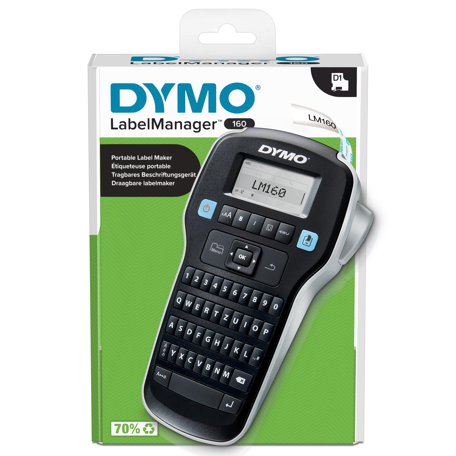 DYMO® LabelManager™™ 160 / Beschriftungsgerät - QWERTZ-Tastatur 2174611