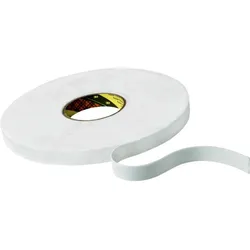 3M PE-Schaumstoff-Klebeband mit Acrylat-Klebstoff 9546, Weiß, 9 mm x 66 m, 1,1 mm