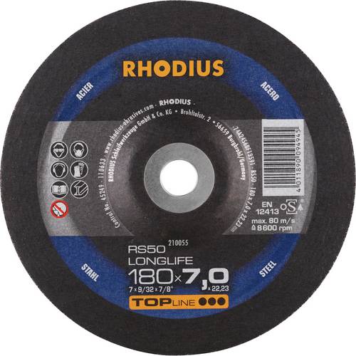 Rhodius 210055 RS50 LONGLIFE Schruppscheibe Stahl, Guss 10St.