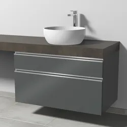 Sanipa Waschtischunterschrank „2morrow“ 900 × 510 × 520 mm in Anthrazit (glanz)