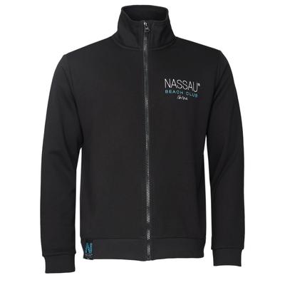 Sweatjacke NASSAU BEACH "NB231031", Herren, Gr. 56 (XXL), schwarz, 60% Baumwolle .40% Polyester, Sweatjacken Sweatjacke