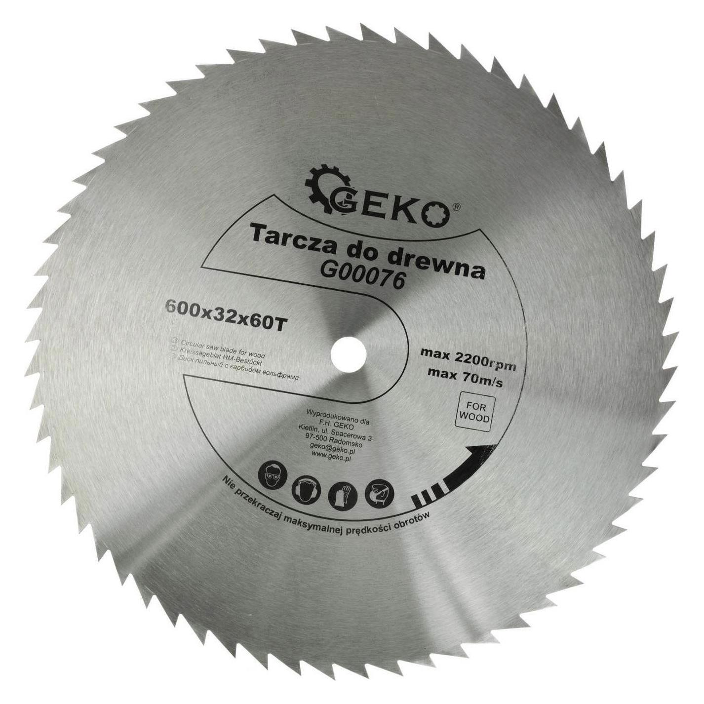 GEKO Sägeblatt für Holz 600x32x60Z (G00076)