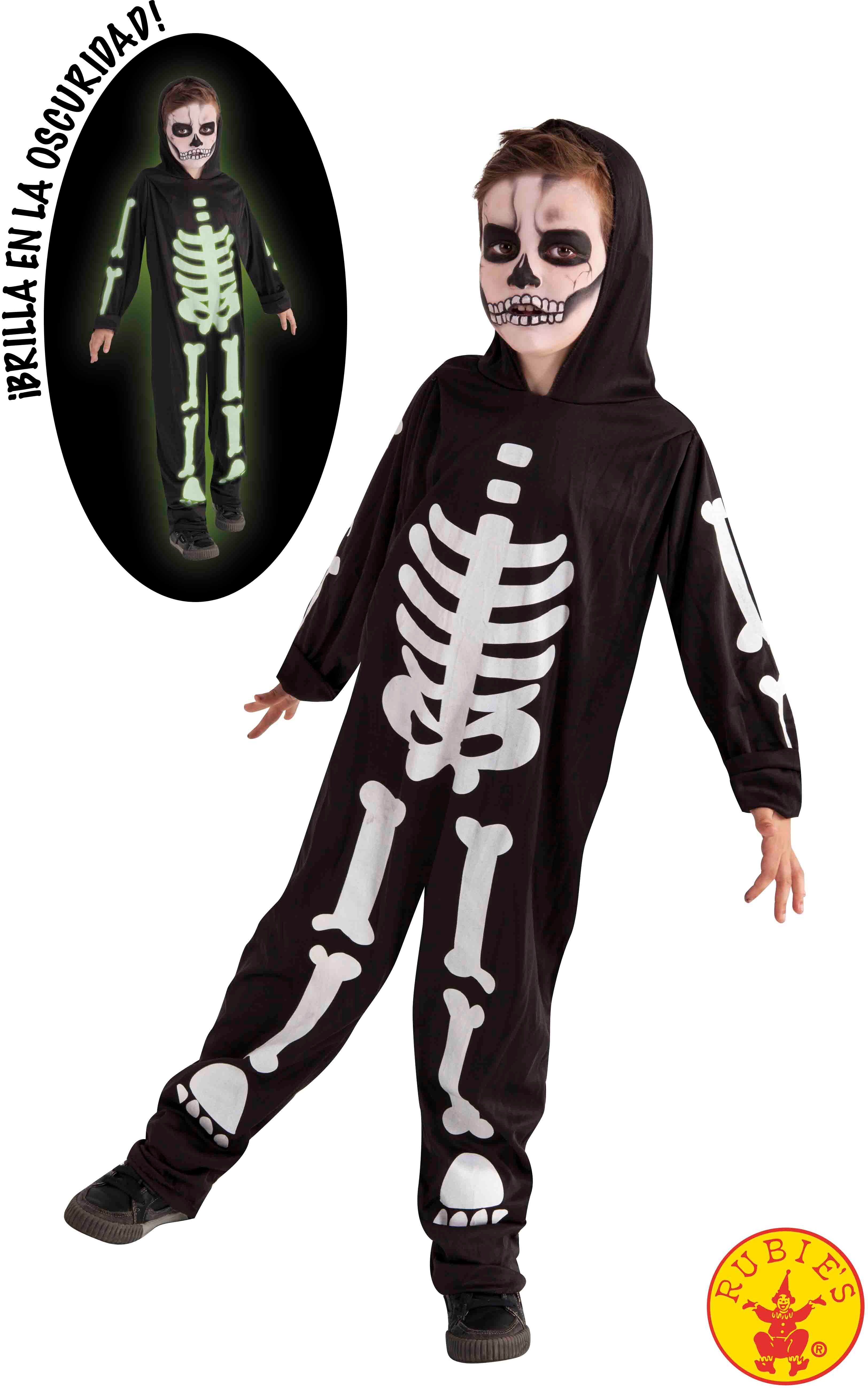 Rubies Disfraz Skeleto Glow in Dark .  (De 5 a 7 años)