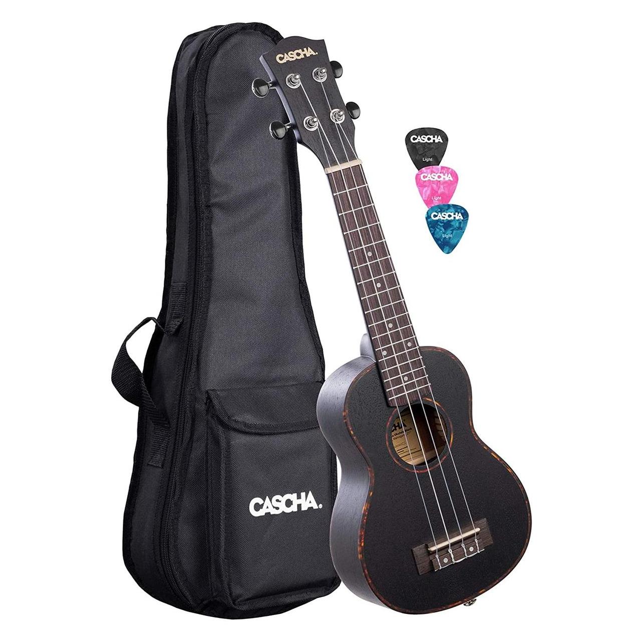 Cascha HH 2262 Premium Sopran Ukulele - Schwarz (Soprano) (52295914)