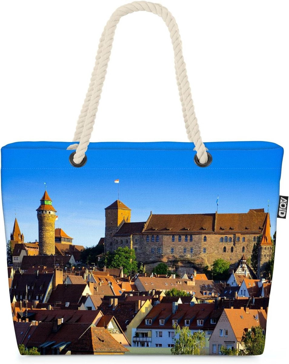 Strandtas Shopper Meerkleurig XXL formaat 58 cm