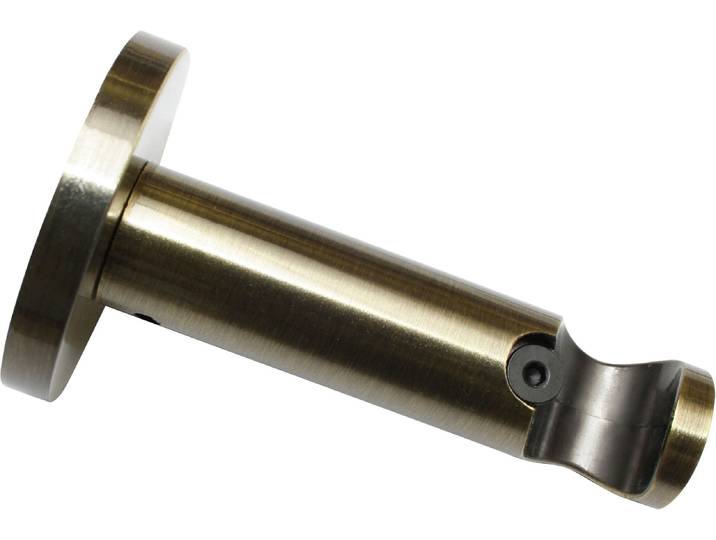 Träger GARDINIA Memphis , grau (messingfarben), Gardinenstangenhalterungen, Träger, Serie Einzelprogramm Memphis Ø 16 mm