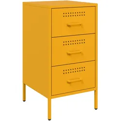 vidaXL Nachttisch Senfgelb 36x39x68 cm Stahl