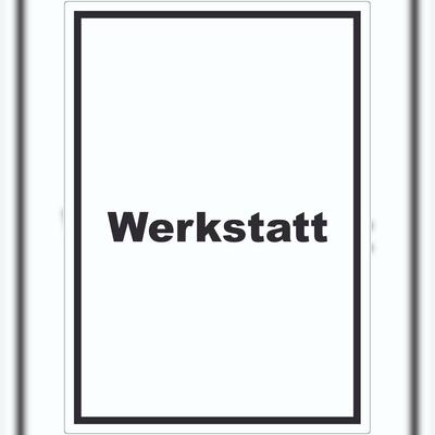 HB-Druck Werkstatt Aufkleber mit Text Handwerk Reparatur hochkant A1 (594x841mm)