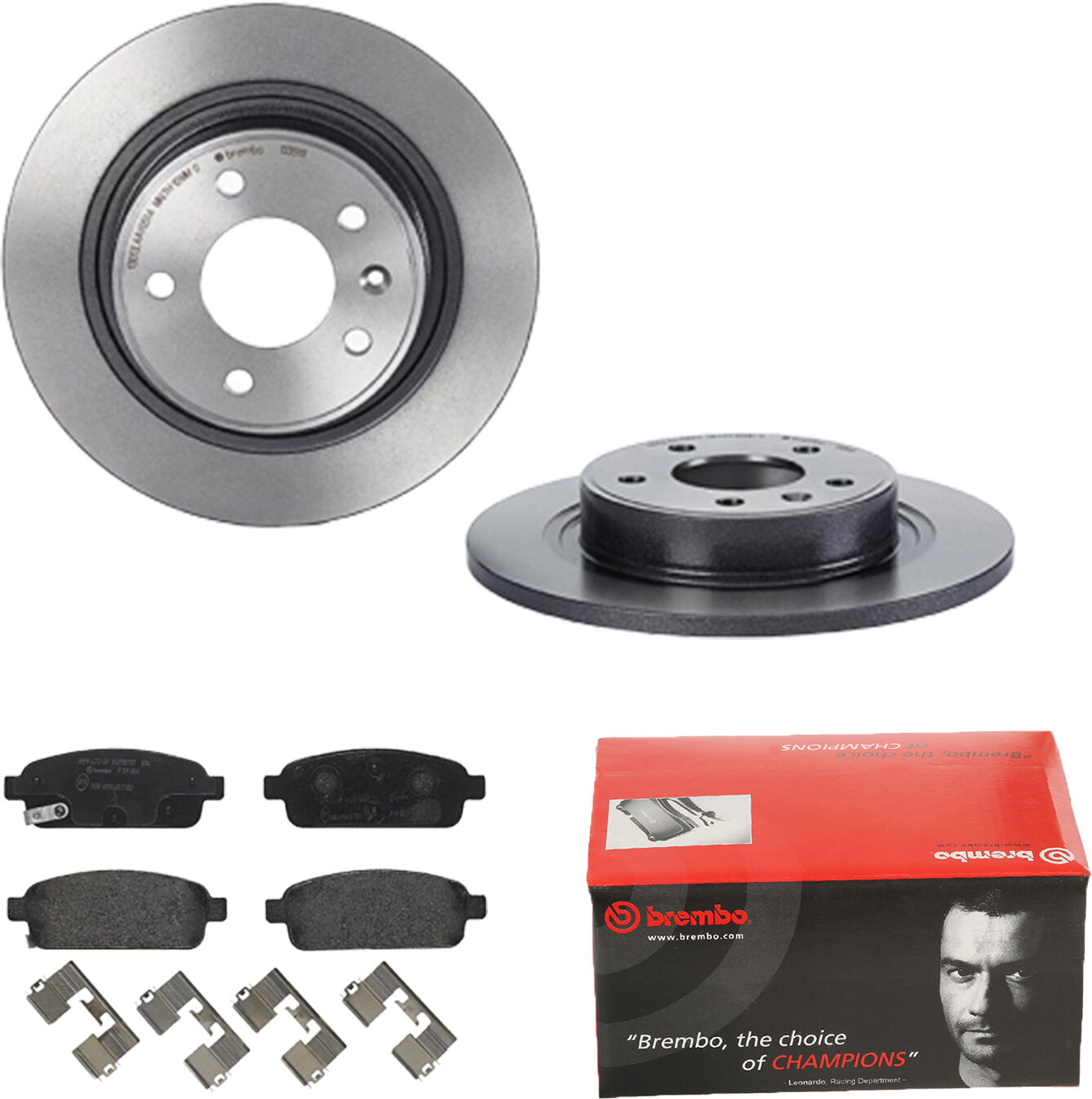 Brembo Bremsensatz, Scheibenbremse 1420-54131 Hinterachse Voll 292mm 12mm Für Opel Vaughall Gm Chevrolet Buick