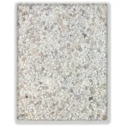 Terralith Farbmuster Glassteinteppich -Vetro Transparente / Bianco-, Körnung: fein (1-4 mm)